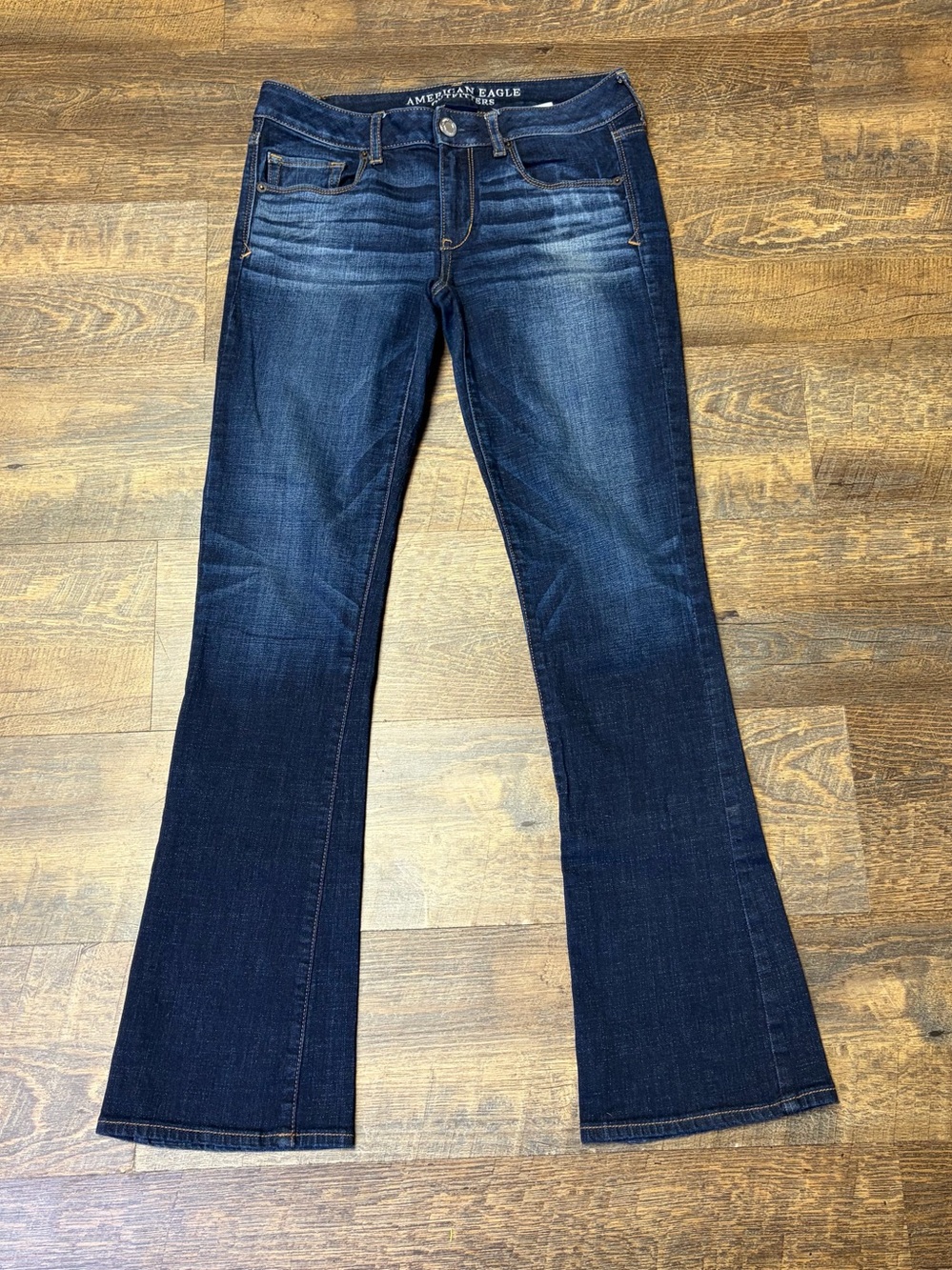 American Eagle Skinny Kick Jeans Womens 6 Bootcut Flare Super Stretch Low Rise